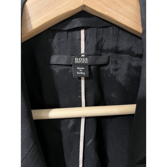 BOSS Hugo Boss black stretch wool all season blazer suit jacket size 2 A001596 - Picture 3 of 9